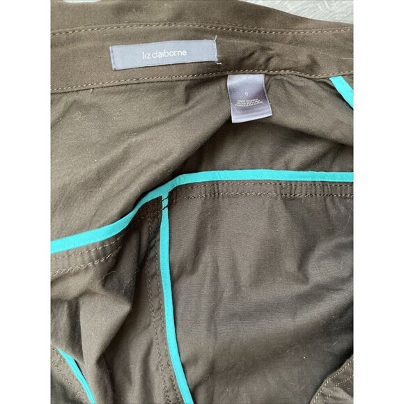 Liz Claiborne Brown Blazer Jacket Sz 6 Audra Pant Outfit Set Career - Picture 7 of 9